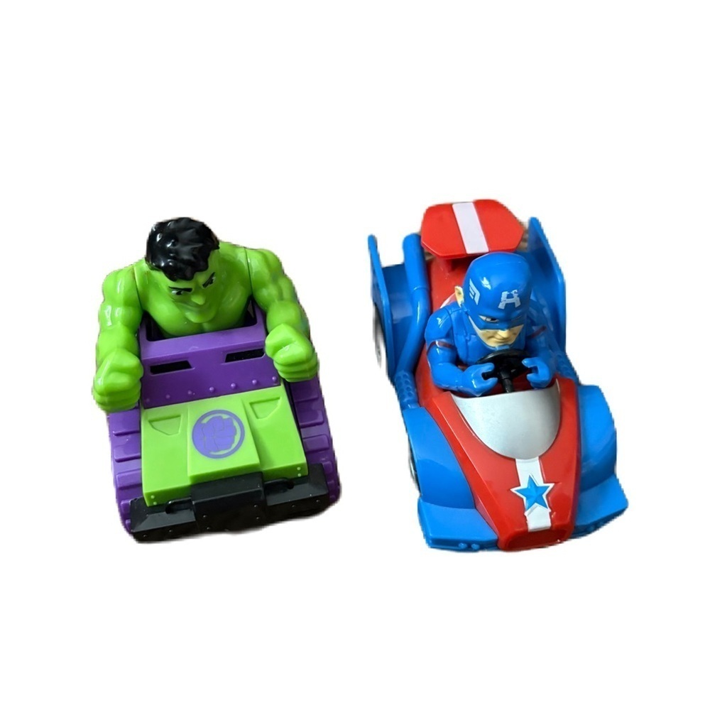 Marvel Hulk and Captain America Toy Cars Bundle Toy Green Blue Kids